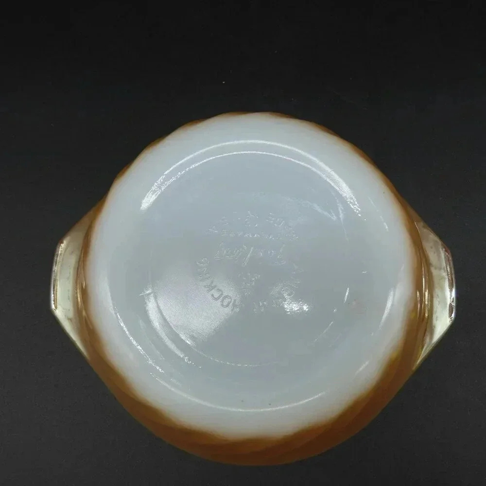 Vintage Anchor Hocking Fire King Peach Luster Casserole Dish Set of 3 - Picture 14 of 14
